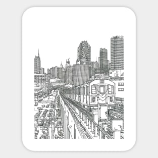New York City Train Sticker
